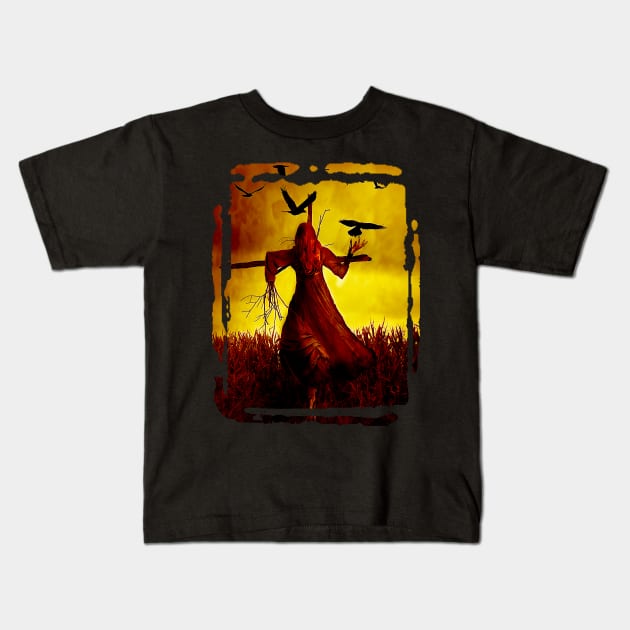 Crows' Aural Tapestry Band Merch Kids T-Shirt by Skeleton. listening to music